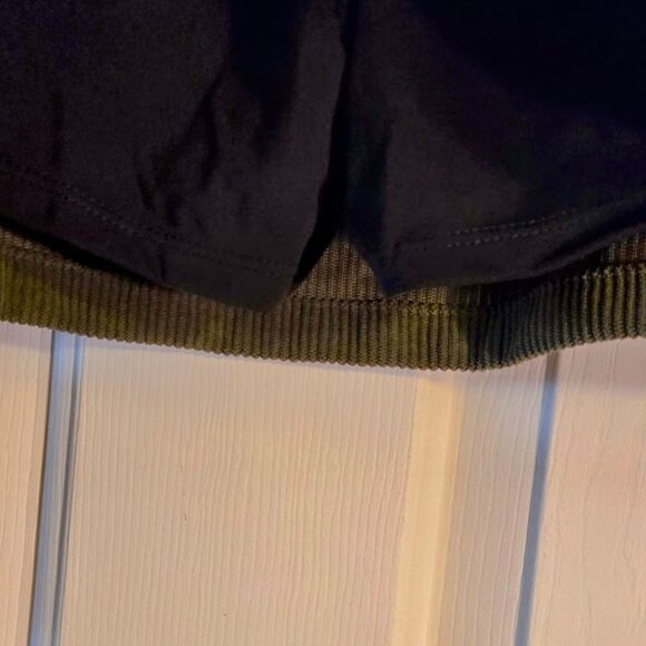 Halara High Waisted 2-in-1 A Line Mini Corduroy Casual Skirt- Olive - Picture 2 of 6